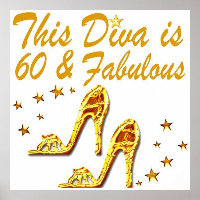 GLAMOROUS GULD 60:E BIRTHDAY POSTER (Framsidan)