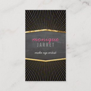 GLAMOROUS guld foil art deco sunburys modern svart Visitkort