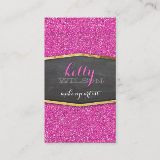 GLAMOROUS guld foil elegant fet rosa glitter utsee Visitkort