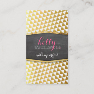 GLAMOROUS guld foil modern geo-triangel mönster Visitkort
