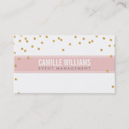 GLAMOROUS guld glatt glitter konetti baby rosa Visitkort