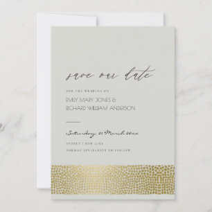 GLAMOROUS GULD GRÅTT DOTS MOSAIC SPARA DATUM DATUMET