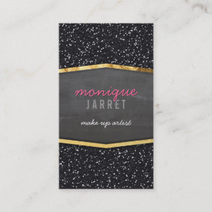 GLAMOROUS guld-kritpanelens glitter-coola svart Visitkort