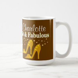 GLAMOROUS GULD PERSONLIG 50 BIRTHDAY MUGG