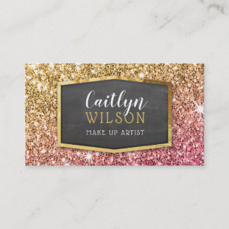 GLAMOROUS guld rosa glitter glatt glitzy lyx Visitkort