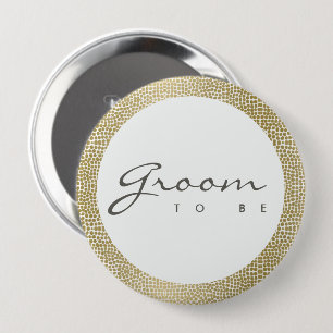 GLAMOROUS GULD WHITE MOSAIC DOTS GROOM SKA VARA KNAPP