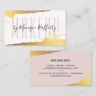 GLAMOROUS LUXE snyggt faux giltighet guld rosa Visitkort