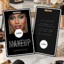 Glamorous Makeup Artist Svart Vitt Foto Lanyard 