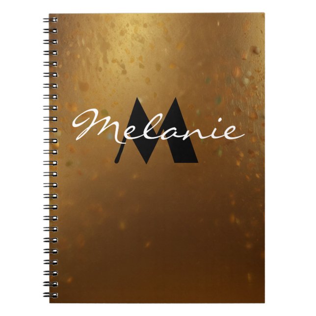 Glamorous Monogram Notebook for Her Anteckningsbok (Framsidan)