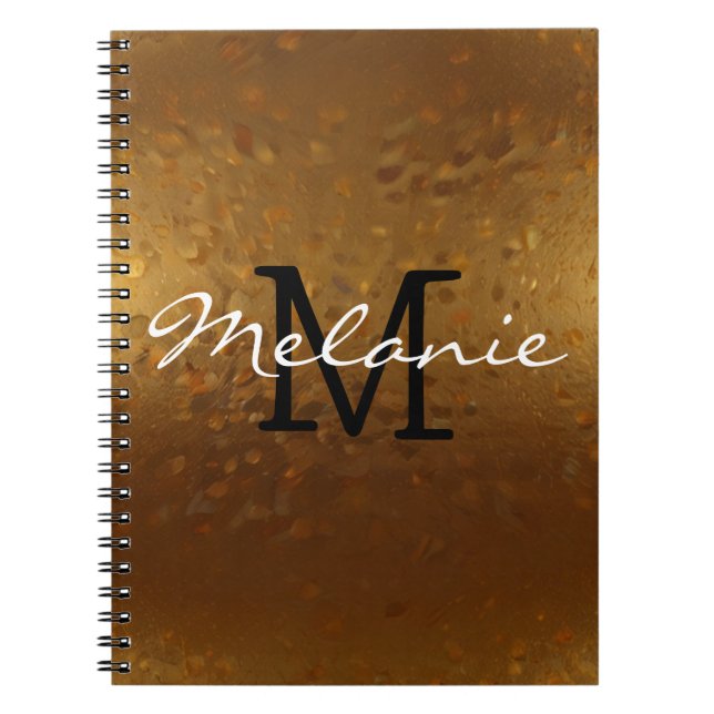 Glamorous Monogram Notebook for Her Anteckningsbok (Framsidan)