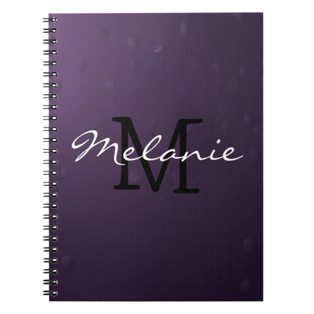 Glamorous Monogram Notebook for Her Anteckningsbok (Framsidan)