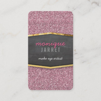 GLAMOROUS söt guld-kritpanel, glitter rosa Visitkort