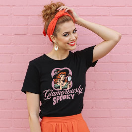 Glamorous Spooky Retro Witch Halloween Shirt T Shirt