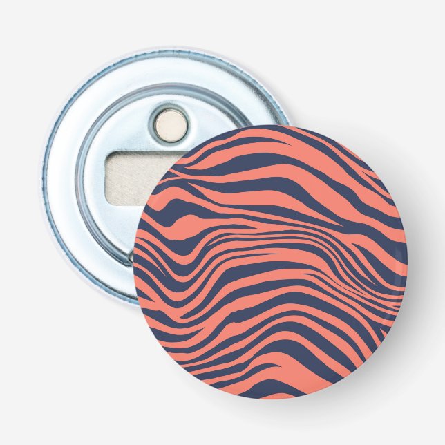 Glamorous Tiger Stripes Animal Print Flasköppnare (Framsidan)