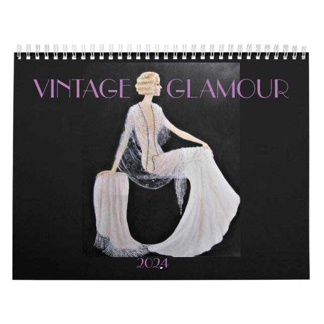 GLAMOROUS VINTAGE DAM CALENDAR, 2024 CALENDAR KALENDER (Omslag)