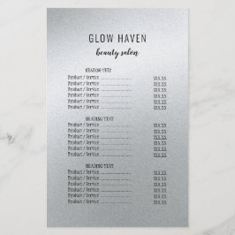 Glamors Silver Beauty Salon Flygblad