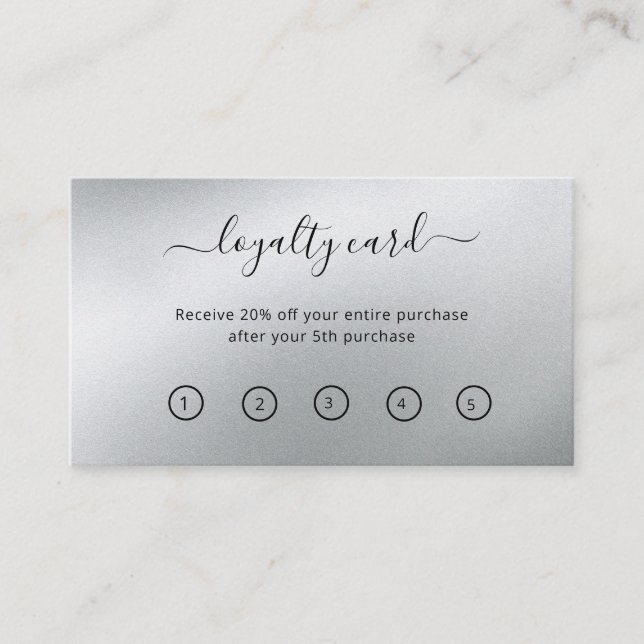 Glamors Silver Beauty Salon Lojalitetskort (Framsida)