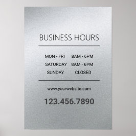 Glamors Silver Beauty Salon Poster