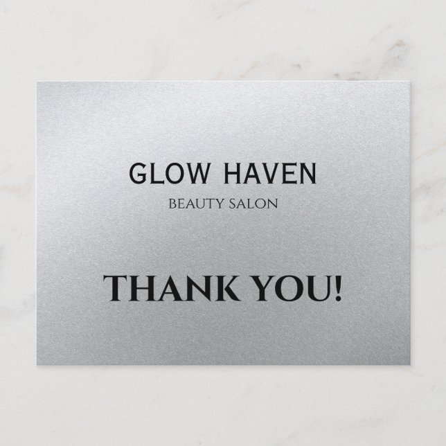 Glamors Silver Beauty Salon Vykort (Framsida)