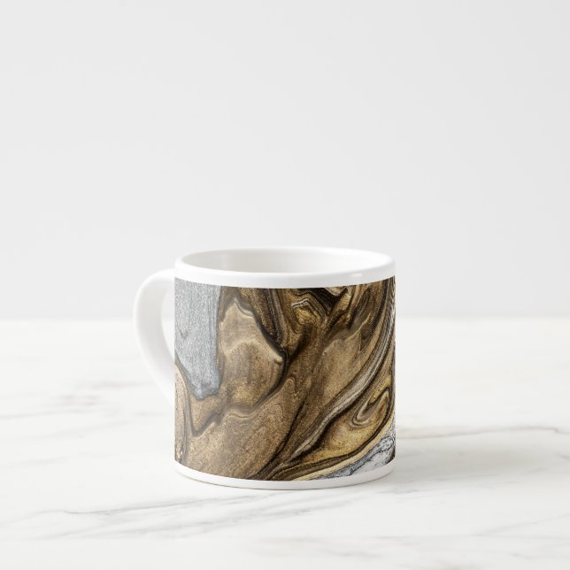 glamour 002 flytande bruna färger espressokopp (Framsida vänster)