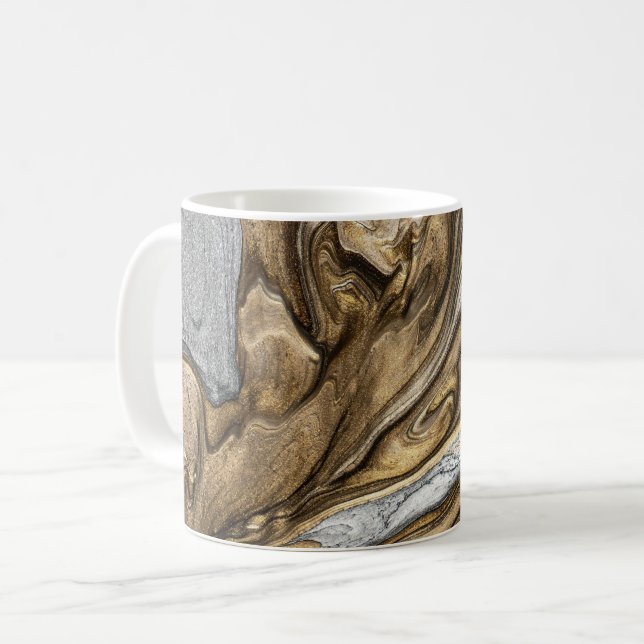 glamour 002 flytande bruna färger kaffekopp (Framsida vänster)