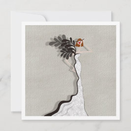 Glamour Couture Mode Illustrations Konstkort Inbjudningar