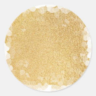 Glamour Elegant Falsk Guld Glitter Tom Mall Runt Klistermärke