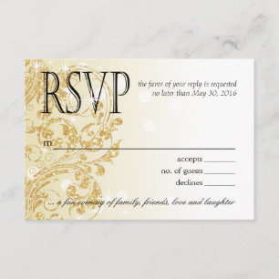 Glamour Glitter Luxe Ombre RSVP champagne OSA Kort