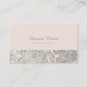 Glamour Glitter Paljett Rosa Rosa Företagskort Visitkort