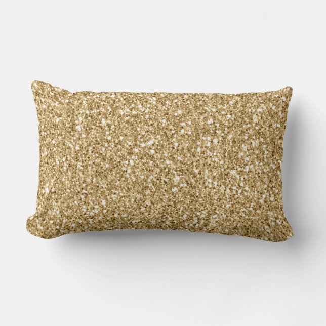 Glamour Guld Glittrig Glitter      Lumbarkudde (Framsida)