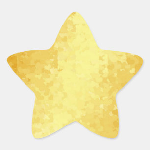 Glamour Guld Look Hjärter Tom Mall Stjärnformat Klistermärke