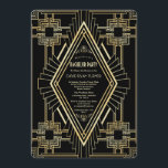 Glamour Guld Svart Stor Gatsby Siltillfälle Inbjudningar<br><div class="desc">Elegant,  vintage kortdesign med en falsk guld sofistikerad art deco-stil,  en kunglig fleur-de-lis-ornamentik. Använd verktyget Anpassa för att lägga till din information. För matchande artiklar,  besök min Romantiska Guld och Svarta Great Gatsby-samling.</div>