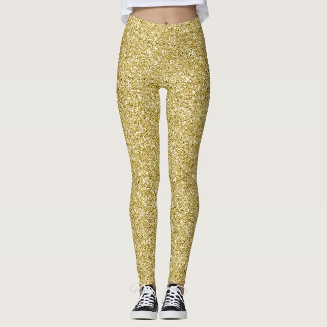 Glamour guldglitter leggings (Framsida)