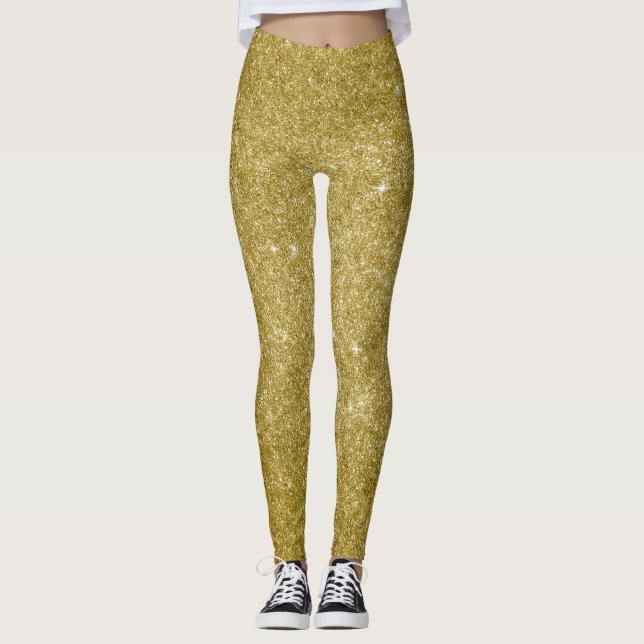 Glamour guldglitter leggings (Framsida)
