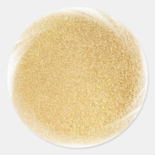 Glamour tom blankett elegant falskt guld glitter runt klistermärke