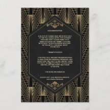 Glamourös 20-tals Gatsby-bröllopsboende