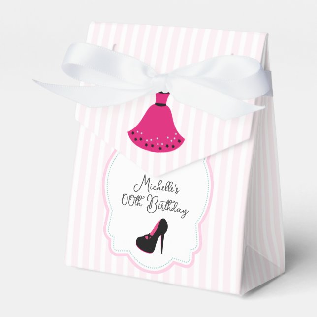 Glamourös Diva Födelsedagsfest Förpackning Presentaskar (Framsidan Sidan)