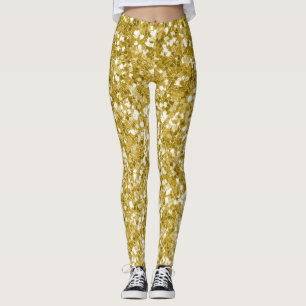 Glamourös guldglitter leggings