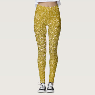 Glamourös guldglitter leggings