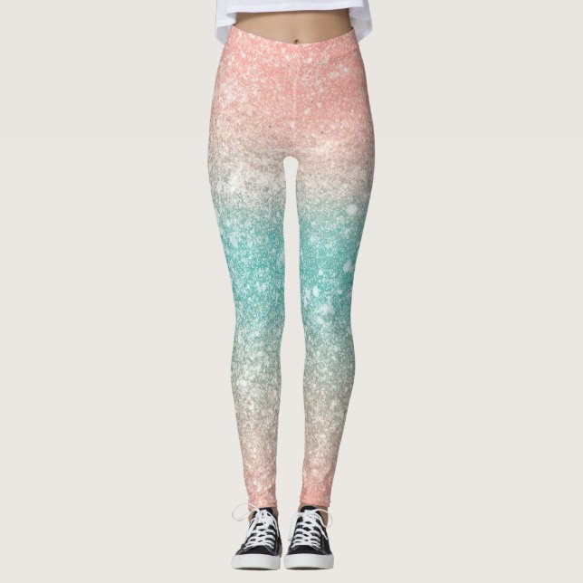 Glamourös guldglitter leggings (Framsida)