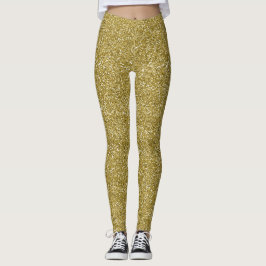 Glamourös guldglitter leggings