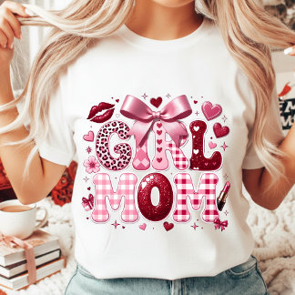Glamourös Mors Dag-present Flicka Mamma Retro Leop T Shirt