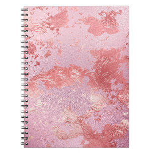 Glamourös rosa glänsande metallisk folie anteckningsbok