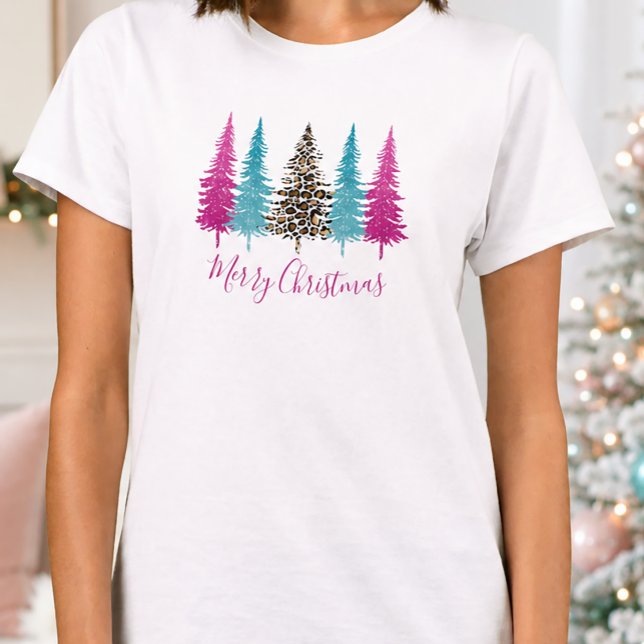 Glamourös rosa jul t shirt (Glam Pink Christmas T-Shirt)