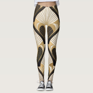 Glamourösa Art Deco-leggings Leggings