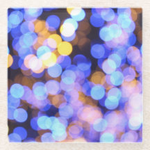 Glamourösa Blåa Ljus Dryckesunderlägg