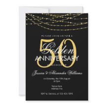 Glamourösa Guldljus 50-års bröllopsjubileum