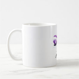 Glamourösa lila ögon & ögonbryn Watercolor Kaffemugg