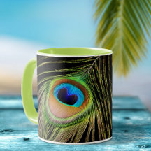 Glamourösa påfågelsfjäder svarta