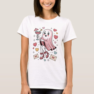 Glamourösa Rosa Spöke Cocktailparty Drottning T Shirt